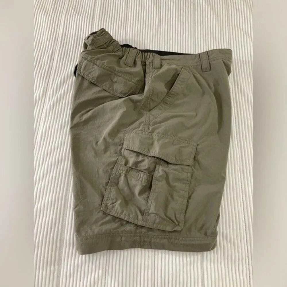 REI Mens Cargo Hiking Shorts Green L Nylon Lightweight Outdoor Casual Utility